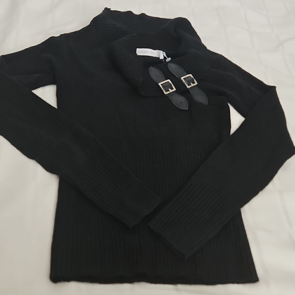Magazine Women's Long Sleeves Sweater Small Black - Picture 13 of 16